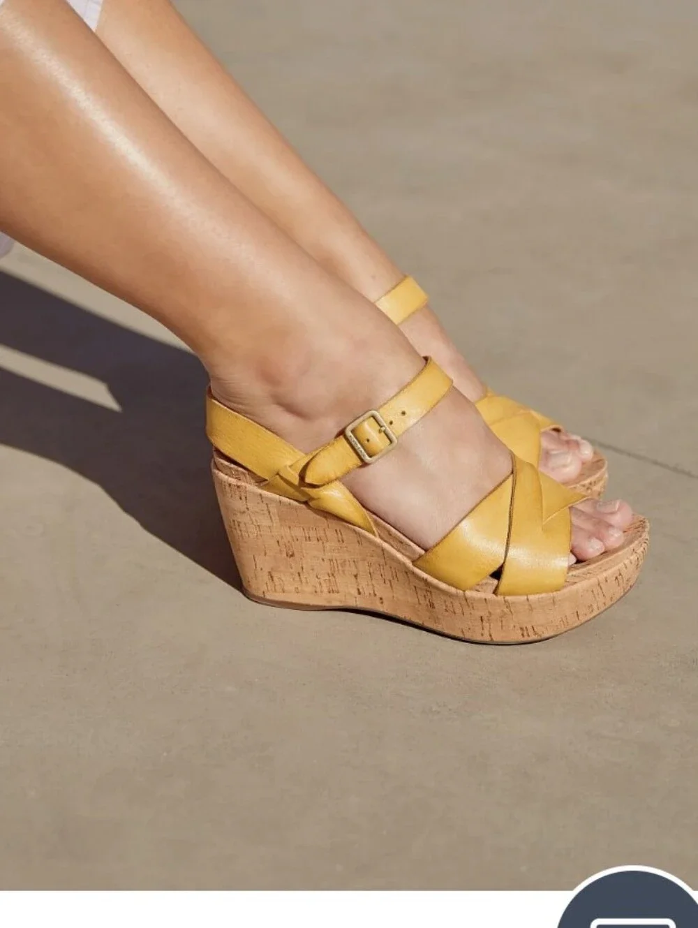 Kork-Ease Ava 2.0 Final Wedge Sandal - Yellow Ocre Size 10